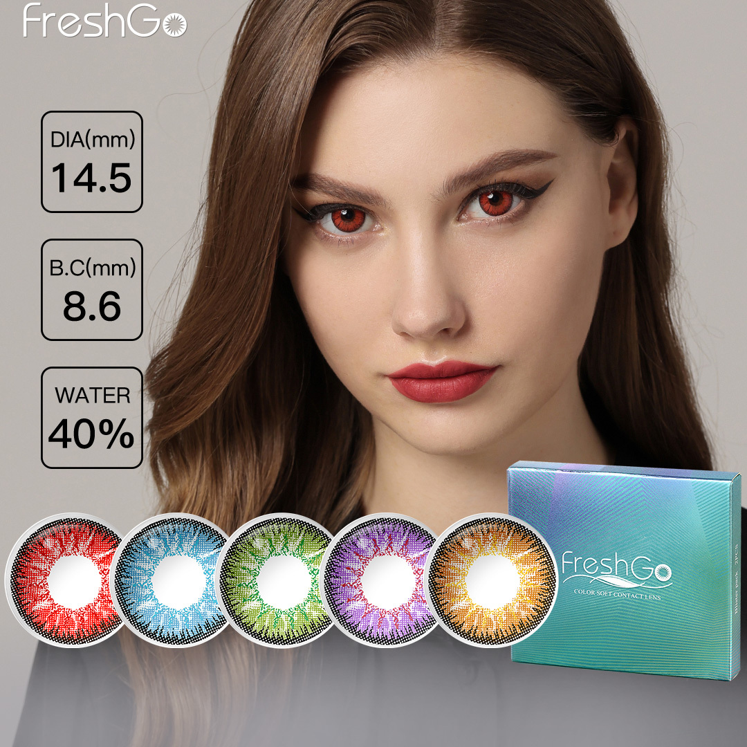 Popular FRESHGO Pupilentes De Color Softlens For Dark Eyes NONNO Color Contacts Lenses For Eyes Non Prescription