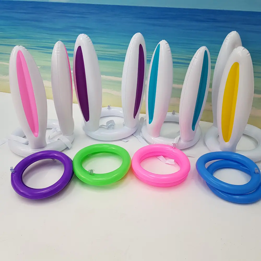 Pasen Opblaasbare Konijnenoren Ring Toss Party Games Indoor Outdoor Konijnenoren Ring Toss Speelgoed Cadeau Feest Gunsten Voor Kinderen