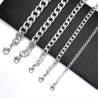 Collier gourmette cubaine en acier inoxydable 316L plaqué or 18 carats, étanche et inaltérable, bijoux de mode