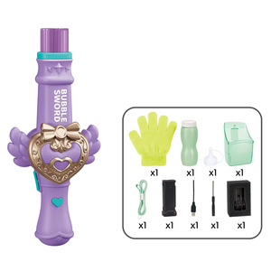 Baguette à bulles électrique, jouet à bulles automatique, style princesse mignon, jouet d'été pour jouer en plein air, pour enfants, jeu de plage - Product Image 4