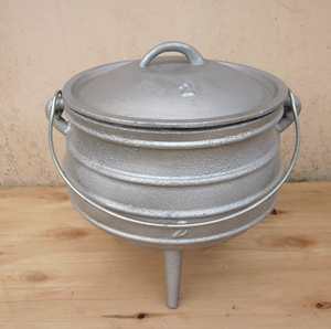 Il tradizionale formato 1/4 per il formato 30 cera rivestito in alluminio pressofuso a tre zampe Africa/Botswana <span class=keywords><strong>potjie</strong></span> <span class=keywords><strong>pot</strong></span>/calderone - Product Image 2