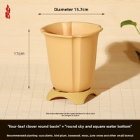 Pot Bunga Anggrek Bambu Tanaman Hijau Dekorasi Meja Ramah Lingkungan Tahan Lama Resin Pasir Ungu Gaya Cina Retro Minimalis