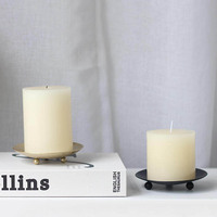 Support de bougie en gros, couleur dorée, pour décoration de mariage, plateau décoratif rond, pour la maison, la fête, la salle à manger, la table, le bar, en métal