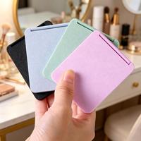 Miroir de maquillage pliable compact et pratique, double face, finition argentée, format poche, en plastique - Vente en gros Zhejiang