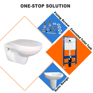 Toilette suspendue au mur sans monture en céramique standard européen en gros pour salle de bain Toilette flottante écologique Wc Toilette murale - Product Image 2