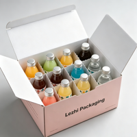 Grande boîte d'expédition en carton ondulé pour boissons, emballage de six bouteilles de boissons en carton