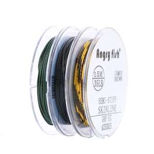 Angryfish 15m Euro Rubber Coated Floating Carp Fishing Leader Line-Anti-Tangle Soft Braid for Lake Stream & Coarse Fishing - Product Image 1