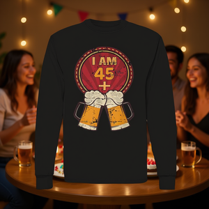 Camiseta de manga larga para amantes de la cerveza, divertida, para el 47 cumpleaños, I Am 45 Plus 2 - Product Image 3