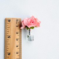 Vases en verre à fleurs roses miniatures faits à la main à l'échelle 1:12 bouteilles en résine Micro décorations de paysage pour jardin féerique