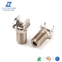 Conector tipo F Sistema británico Montaje en borde de codo Todo el conector hembra F de cobre