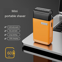 Afeitadora Eléctrica Portátil Recargable Mini para Hombre, Resistente al Agua IPX7, con Doble Cuchilla, para Cara, Hogar, RV/Hotel, Carga USB