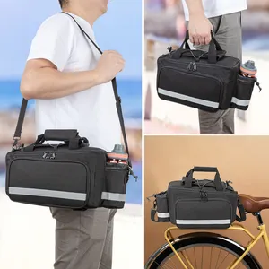 Borsa di coda impermeabile per bicicletta di grande capacità portabiciclette portaoggetti per bici portabiciclette borsa da sella impermeabile borsa per bicicletta