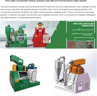 Machine de granulation de fil de cuivre pour le recyclage du fil et des câbles en cuivre et en aluminium avec séparateur d'air, équipement de recyclage de fil de rebut