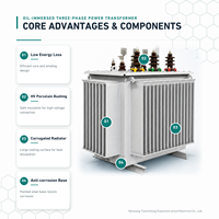 Alüminyum Bobinli Üç Fazlı Yağlı Tip Trafo S11 2500KVA 35KV/0.4KV