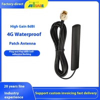 Antenne externe 4G étanche 824-960/1710-2690 MHz avec câble adhésif 3M, polarisation verticale pour communication tête mâle
