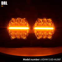 Phare LED double face DOT ECE 120W en nid d'abeille, faisceau haut/bas DRL pour moto Touring Road Glide FLTR 2015-2023, noir