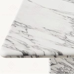 โต๊ะรับประทานอาหารทรงสี่เหลี่ยมหรูหราทันสมัยสั่งทำพิเศษ โต๊ะหินอ่อนทาวเวอร์ทีนสำหรับอพาร์ทเมนต์และบ้านพักตากอากาศ เฟอร์นิเจอร์รับประทานอาหาร - Product Image 5