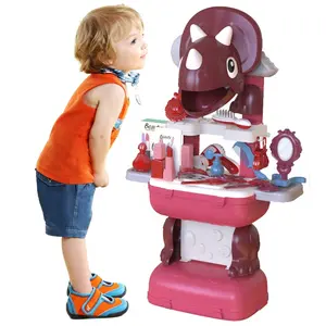 36 pièces bijoux dinosaure rouge ensemble de jouets en plastique pour enfants playhouse mode jouet ensemble vente chaude fille jouet 2024