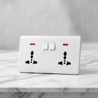Serie Yuanjing, Interruptor de 1 Canal, Enchufe Multifunción, Tomacorriente de Pared con Indicador Luminoso, Panel de PC, Tomacorriente de Pared para Hospital, Hogar Africano
