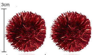 Fashion Green Purple Gold Mixed Tinsel <strong>Earrings</strong> Stainless Steel Post Tinsel Ball for DIY <strong>Earrings</strong> <strong>Top</strong> Mardi Gras Holiday - Product Image 2