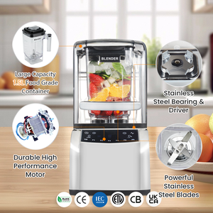 2300W 1.5L 저소음 상업용 바 블렌더 (방음 커버 포함) - Product Image 2