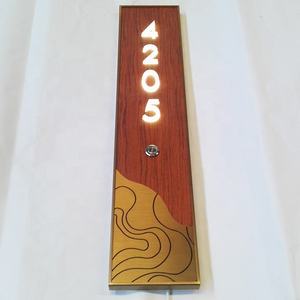 Acryleec-Placa de nombre de casa, placa <span class=keywords><strong>solar</strong></span> larga para puerta de hotel, placas con campana - Product Image 1