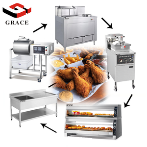 Soluzione Completa di Macchinari KFC, Friggitrice Commerciale e Attrezzatura per Ristorante Fast Food per Patatine Fritte e Hamburger - Product Image 2