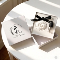 Diffuseur d'huiles essentielles en céramique parfumée, en plâtre, fait main, personnalisé avec logo, en forme de fleur, pour armoire, désodorisant d'ambiance