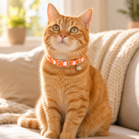 Collier en silicone pour chats, chatons, petits chiens, réglable avec clochette, empreinte de patte en relief 3D, imperméable, doux, 6 couleurs