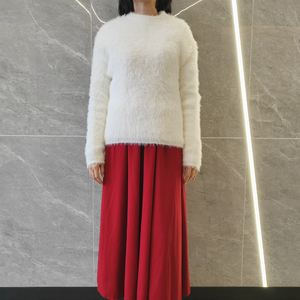 Solid Color Soft Mink Velvet Long Casual Winter Sweater Women Knitted Silk Flat Knitted Front Logo Print Fashion - Product Image 2