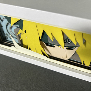Lámpara de Papel Tallado en 3D con Marco RGB de Zoro, Personaje de Anime <span class=keywords><strong>Uzumaki</strong></span>, Lámpara de Papel Tallado, Caja de Luz LED, Lámpara Nocturna de Anime - Product Image 4