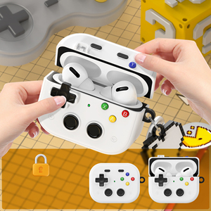 Nouvelle <span class=keywords><strong>coque</strong></span> en TPU antichoc de style jeu pour <span class=keywords><strong>AirPods</strong></span> 4 Pro 2 3 housse de protection pour écouteurs compatibles avec pendentif en forme de <span class=keywords><strong>coeur</strong></span> - Product Image 3
