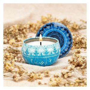 Boîte en aluminium dorée pour bougies, mélange d'aromathérapie, portable, gamme promotionnelle de boutique de vacances, présentoir haut de gamme - Product Image 4