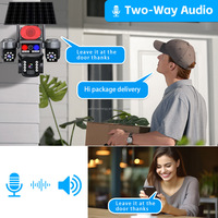 Caméra de sécurité intelligente 4G YAHONG YH-23, extérieure, WiFi, alimentée par énergie solaire, 3 objectifs, avec carte SIM
