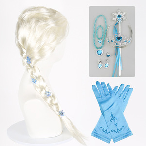 Parrucca Cosplay di Elsa da principessa per ragazze carina da regina treccia Elsa capelli Cosplay parrucche di carnevale di Halloween Purim festa in maschera - Product Image 2