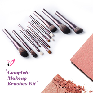 Ensemble de pinceaux de maquillage avec manche en bois personnalisé à la mode - Product Image 5