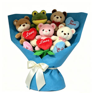 Customized <b>Cute</b> Plush flower bouquet, Teddy <b>bear</b> bouquet ,Frog plush bouquet, Valentine’s plush bouquet, Giftable plush bouquet - Product Image 3