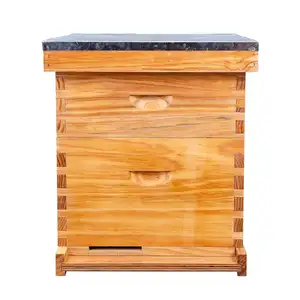 パインウッドスーパーボックスとディープボックス低価格蜂の巣箱langstroth木製蜂の巣箱