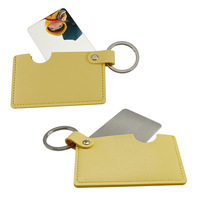 Porte-clés en cuir PU avec miroir, logo personnalisé, miroir de maquillage portable pour sac, miroir de poche pour voyage