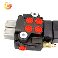 Vanne de commande directionnelle monobloc DCV40 50L-Min à commande par joystick, un commande pour deux, 2 voies, personnalisée pour chariot élévateur et chargeuse