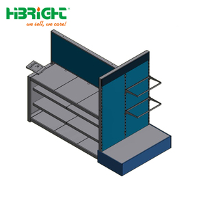 Étagères de présentation de supermarché en métal double face modernes de haute qualité pour les espaces de vente au détail - Product Image 3