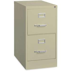 Tiroirs de classement verticaux économiques Alera, deux tiroirs, format lettre, 15 po x 22 po x 28,37 po, armoire de bureau mobile en acier, couleur beige - Product Image 2