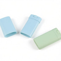 Flacon vide en plastique à mécanisme rotatif de 15ml, 20ml, 75ml, design tendance, pour stick de protection solaire, blush et déodorant, avec capuchon