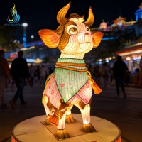 Maßgefertigte 3D-Cartoon-Tier-Laterne Traditionelles Chinesisches Laternenfest-Tier für Themenpark-Garten-Dekoration