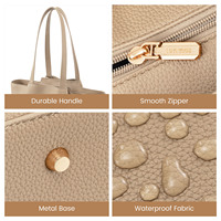 LOVEVOOK 15.6 en cuir pour ordinateur portable avec pochette pour femmes Sac à main de grande capacité pour le bureau Mallette d'ordinateur Sac à bandoulière