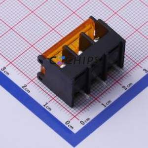 DBT50G-7.62-3P-BK-P Barrier Terminal Block Through hole,P=7.62mm Connector With Cover Plate 7.62mm 1x3P Straight Pin - Product Image 2