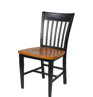 Vente en gros de chaises de salle à manger en métal pseudo-bois de haute qualité avec divers cadres en forme de barre comme dossiers.