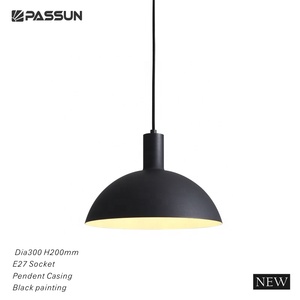 Led Pendant D300 Lamp Shade E27 <b>Socket</b> Black Pendant <b>Light</b> Fixture - Product Image 3