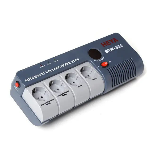 Hot Sales 500VA Relay-Type Automatic Voltage Regulator 220V Single Phase Intellic Socket with LED Display Safe Power Protection