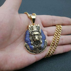 Jqueen — collier en forme de <span class=keywords><strong>pyramide</strong></span> d'égyptien Vintage, bijou à breloque <span class=keywords><strong>Secret</strong></span>, pendentif, Hip Hop, émail bleu, vente en gros - Product Image 5